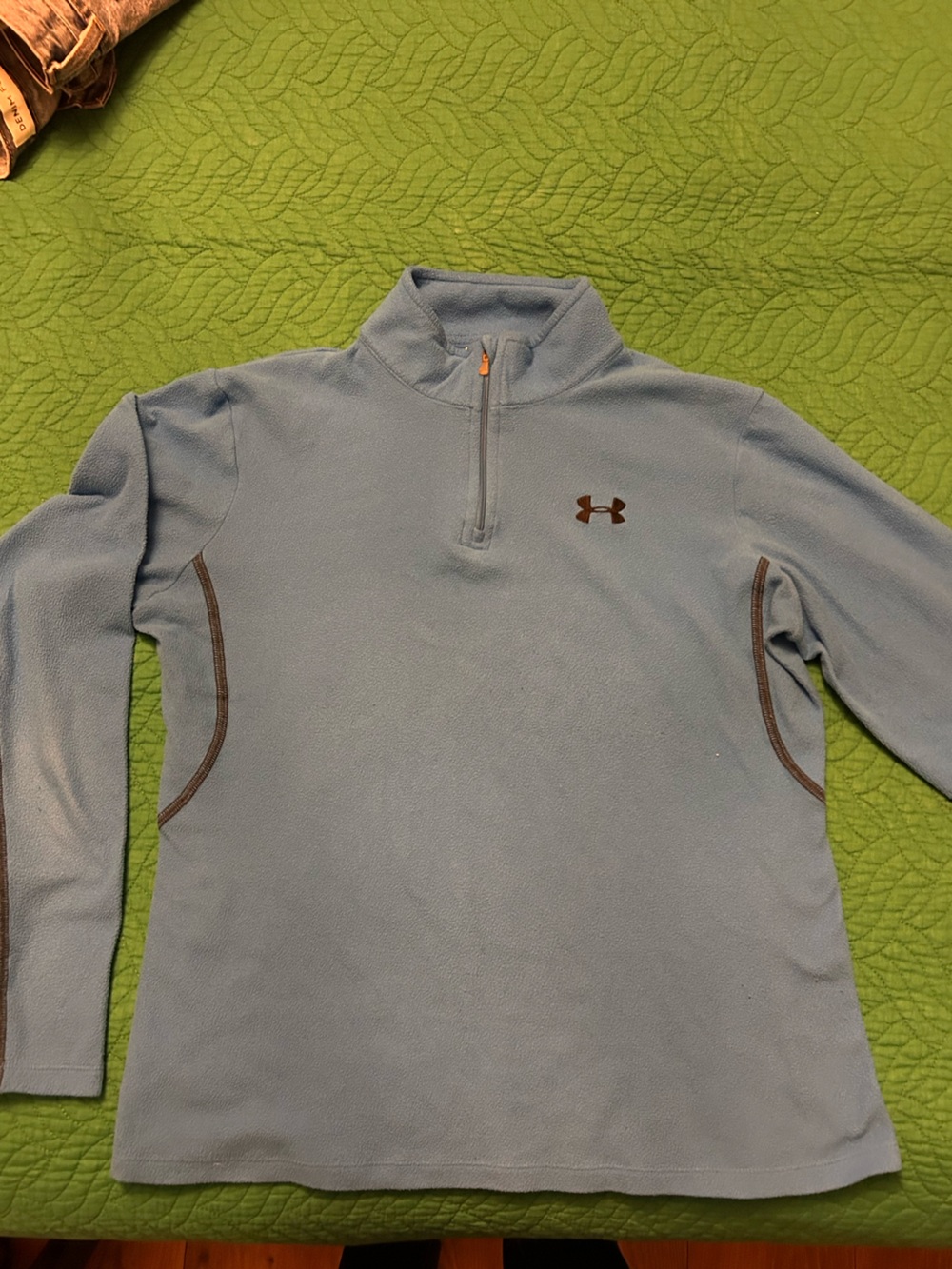 UNDER ARMOUR Blue Quarter-Zip Fleece Top